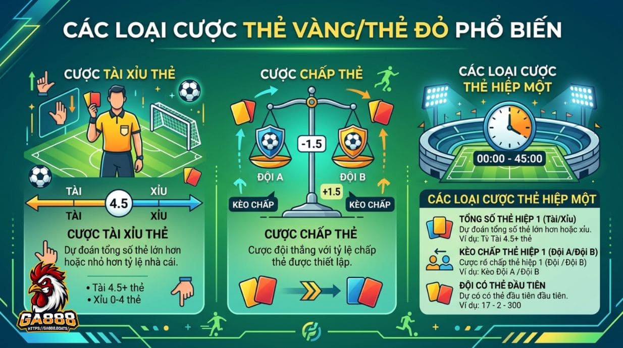 Các loại kèo thẻ phạt phổ biến