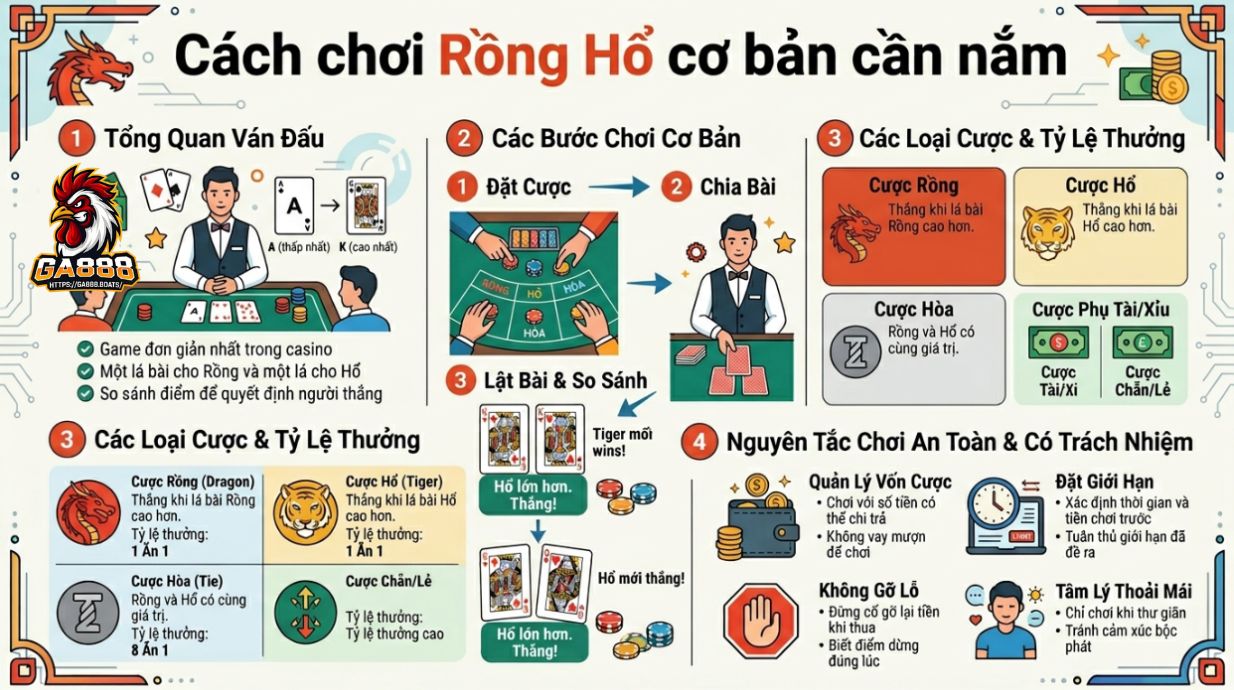 Cách chơi Rồng Hổ cơ bản cần nắm