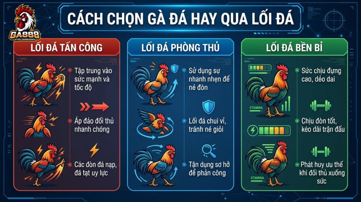 Cách chọn gà đá hay qua lối đá