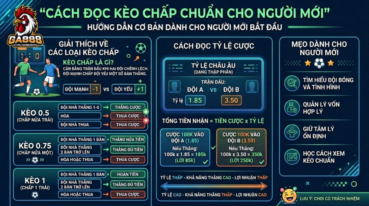 Cách đọc kèo chấp chuẩn cho người mới