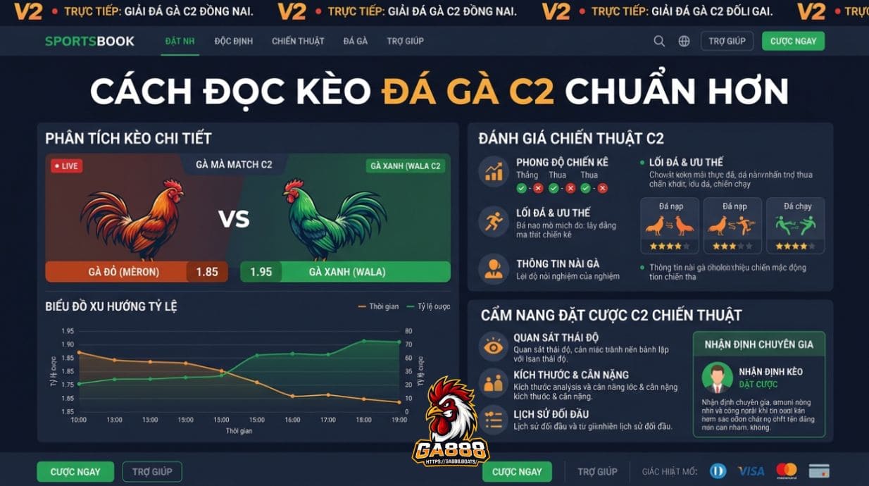 Cách đọc kèo đá gà C2 chuẩn hơn