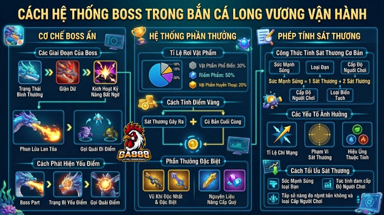 Cách hệ thống boss trong bắn cá Long Vương vận hành 