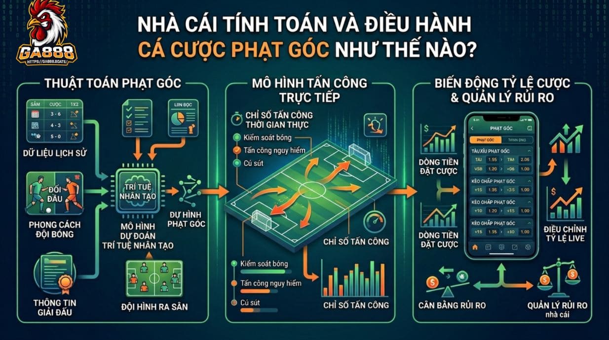 Cách nhà cái tính và vận hành kèo phạt góc?
