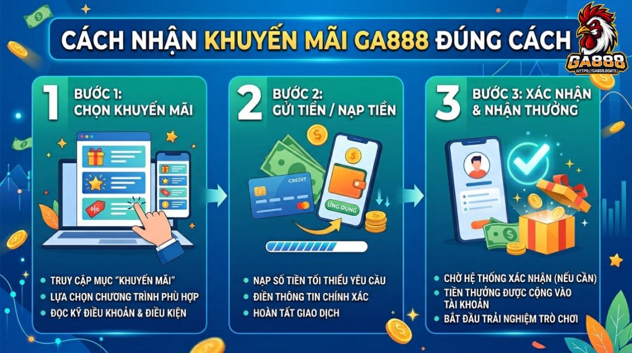 Cách nhận Khuyến Mãi GA888 đúng cách