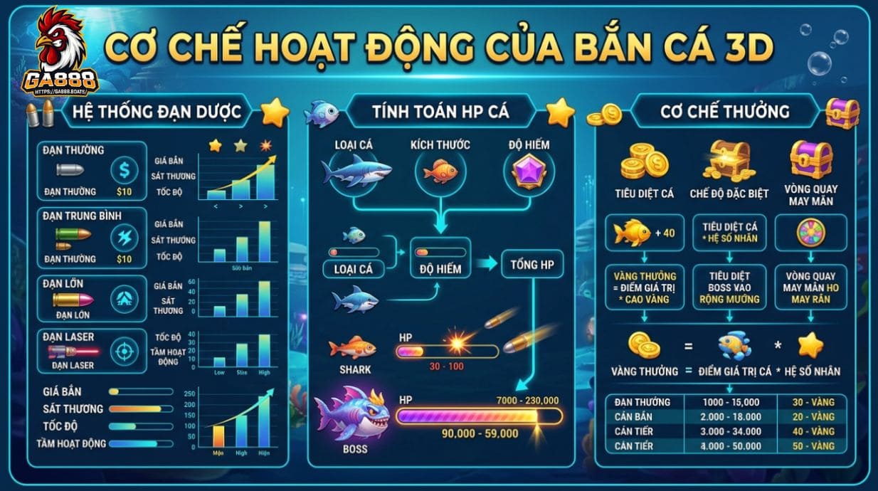 Cơ chế hoạt động của bắn cá 3D