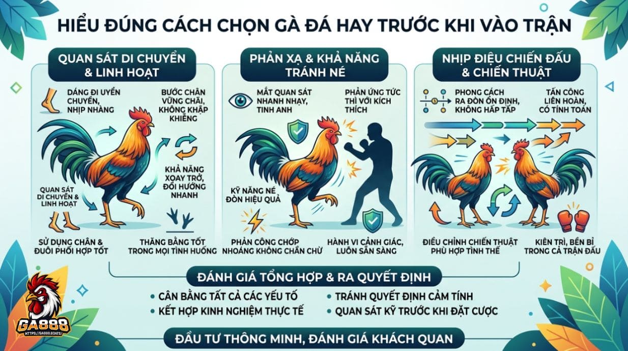 Hiểu đúng cách chọn gà đá hay trước khi vào trận