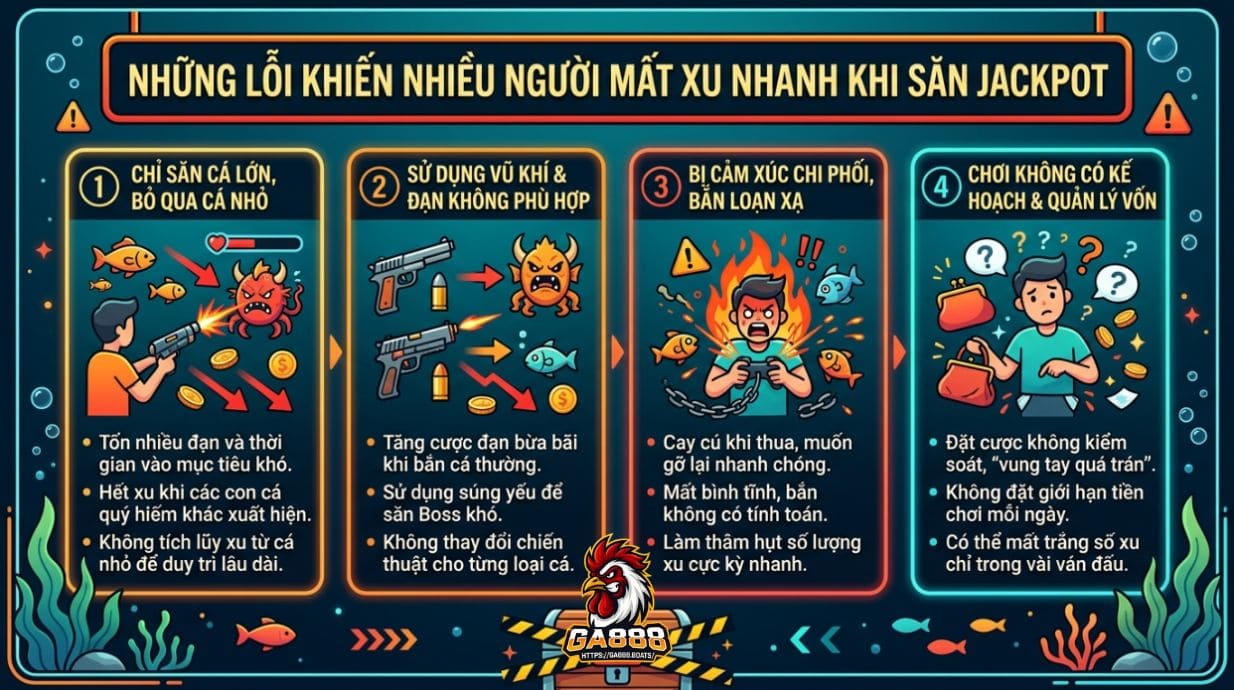 Những lỗi khiến nhiều người mất xu nhanh khi săn jackpot 