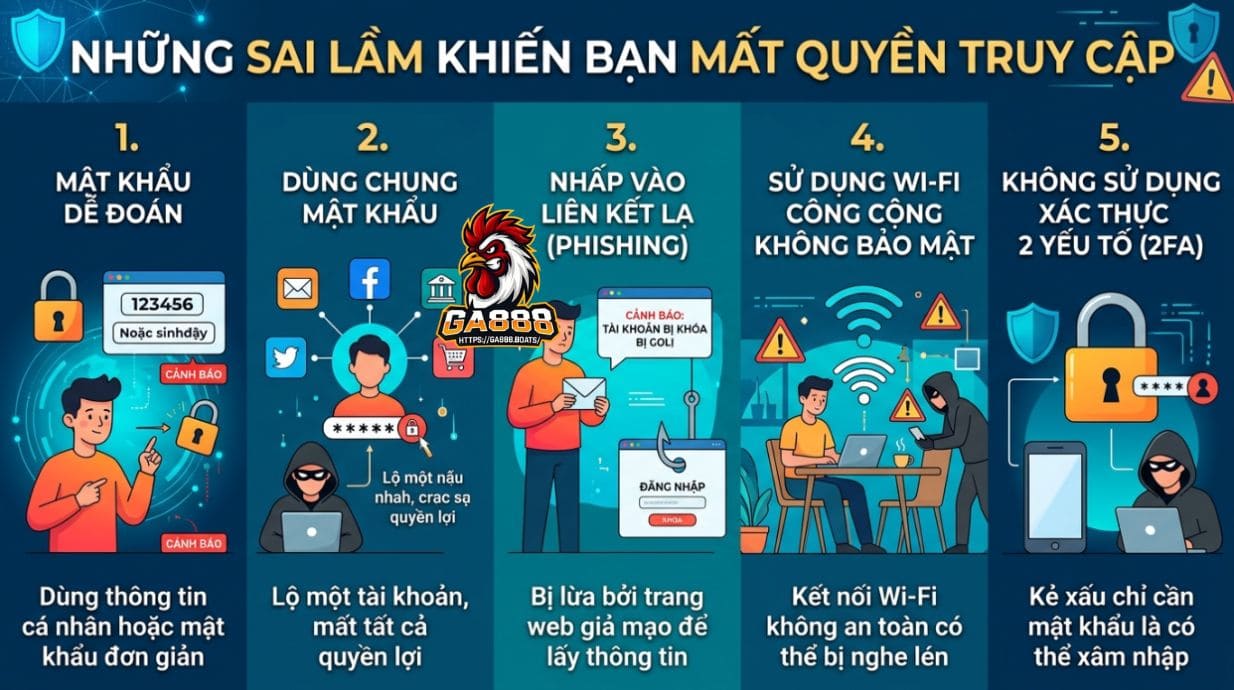 Những sai lầm khiến bạn mất quyền truy cập