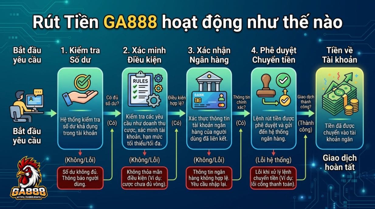 Rút Tiền GA888 hoạt động như thế nào