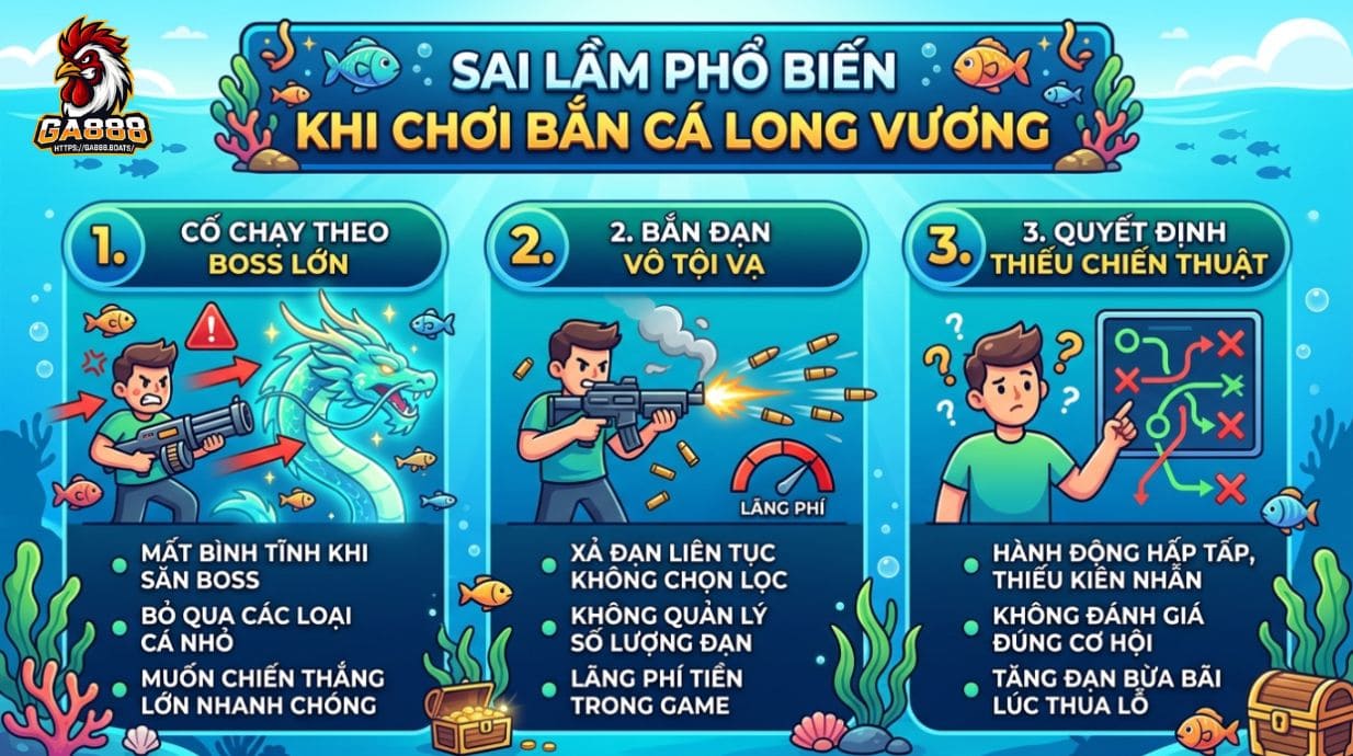Sai lầm phổ biến khi chơi bắn cá Long Vương