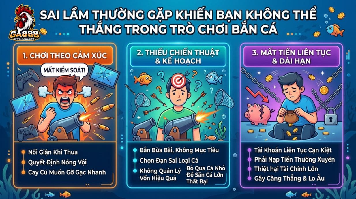 Sai lầm phổ biến khiến kinh nghiệm bắn cá không giúp bạn thắng