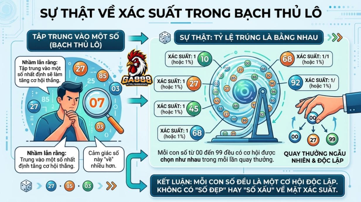 Sự thật về xác suất trong bạch thủ lô