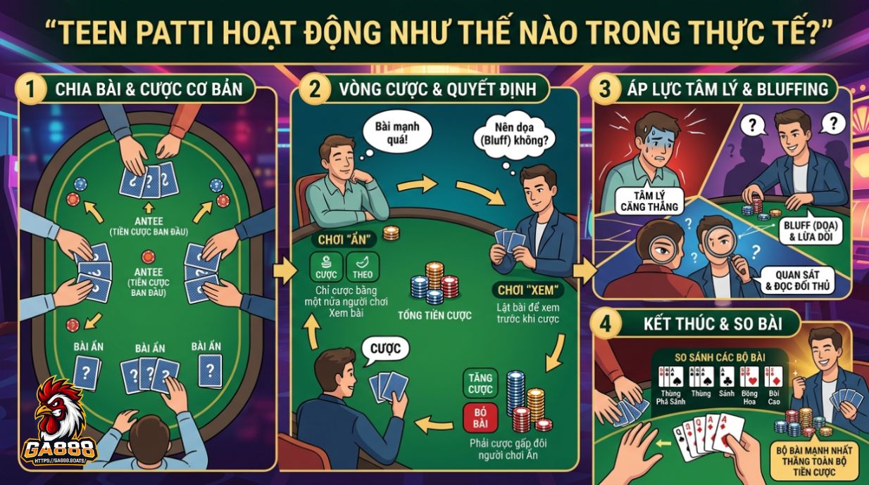Teen Patti hoạt động như thế nào trong thực tế?