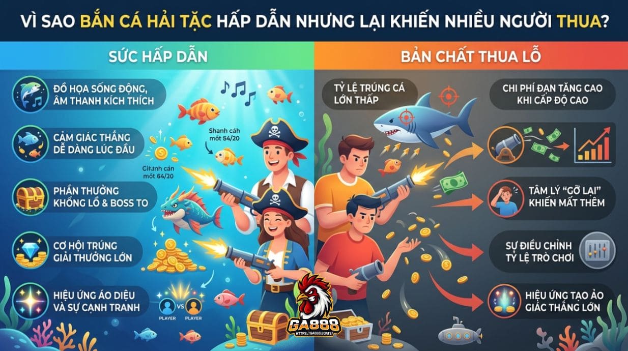 Vì sao bắn cá Hải Tặc hấp dẫn nhưng lại khiến nhiều người thua?