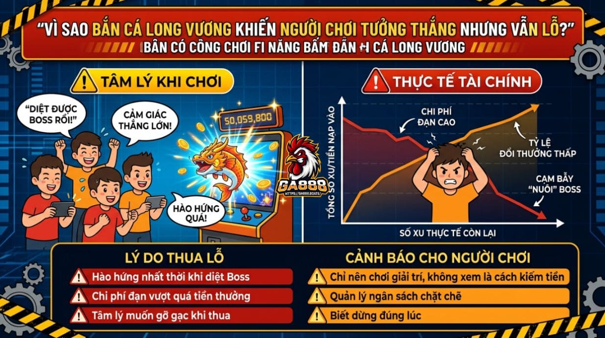 Vì sao bắn cá Long Vương khiến người chơi tưởng thắng nhưng vẫn lỗ?