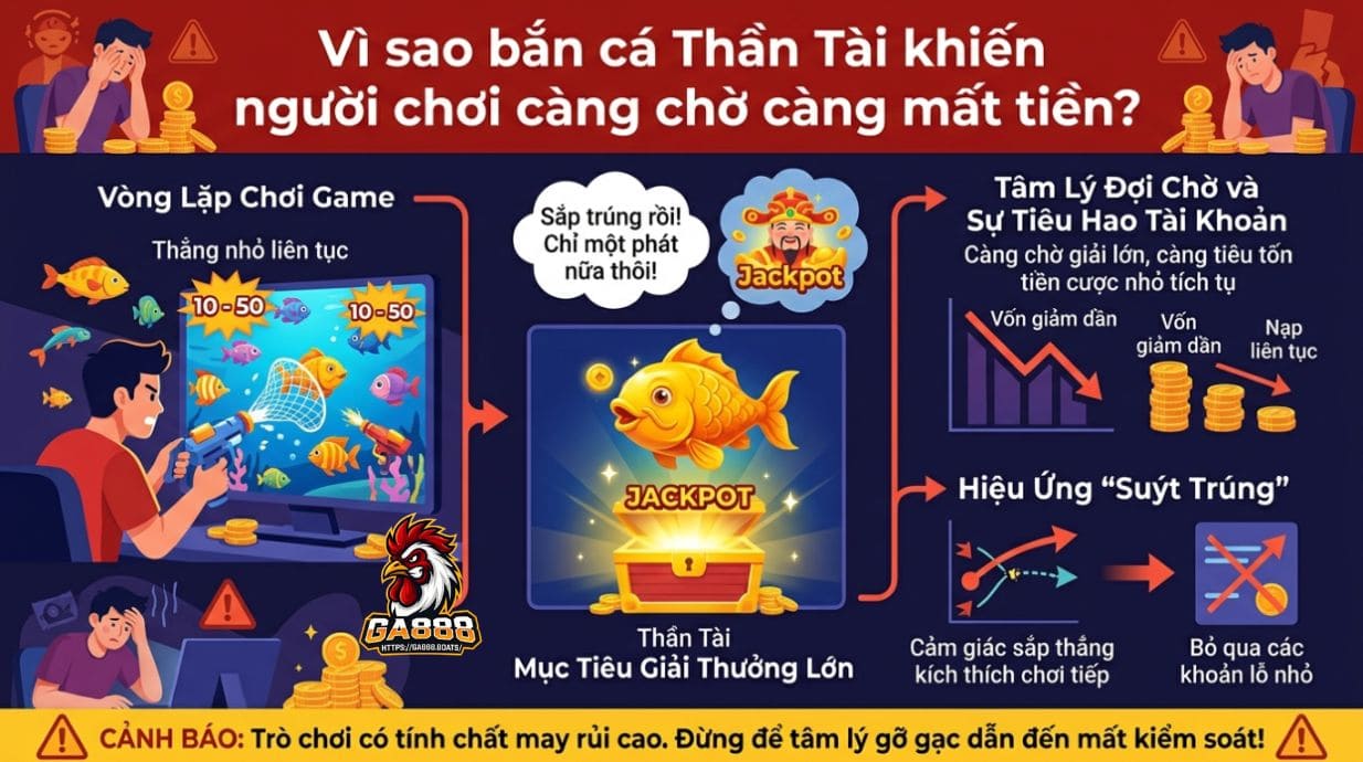 Vì sao bắn cá Thần Tài khiến người chơi càng chờ càng mất tiền?