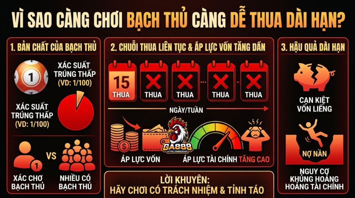 Vì sao càng chơi bạch thủ càng dễ thua dài hạn?