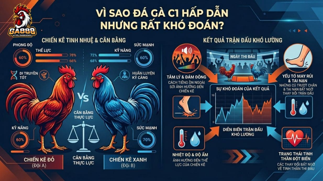 Vì sao đá gà C1 hấp dẫn nhưng rất khó đoán?