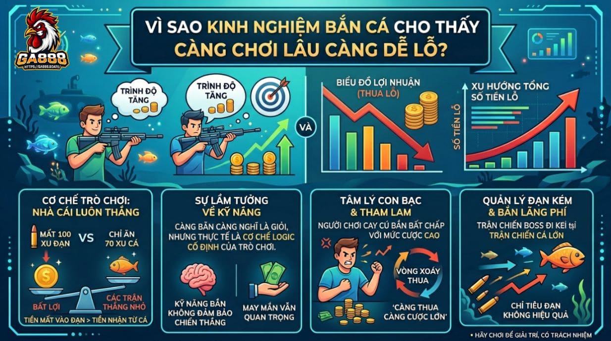 Vì sao kinh nghiệm bắn cá cho thấy càng chơi lâu càng dễ lỗ?