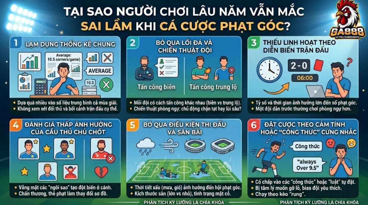 Vì sao người chơi có kinh nghiệm vẫn sai khi đánh kèo phạt góc?