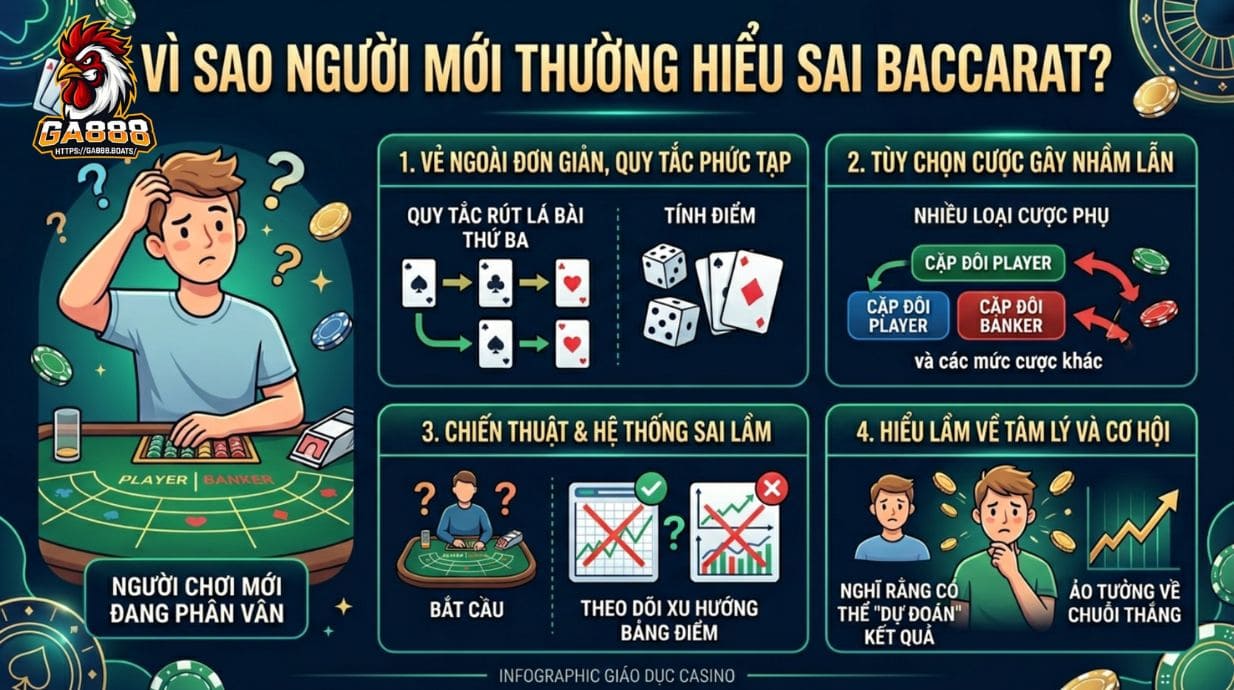 Vì sao người mới thường hiểu sai Baccarat?