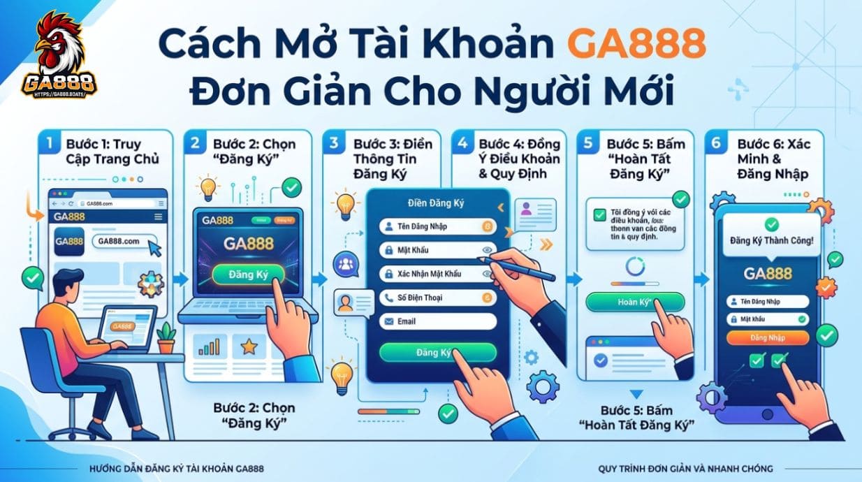 Cách Mở Tài Khoản GA888 Đơn Giản Cho Người Mới