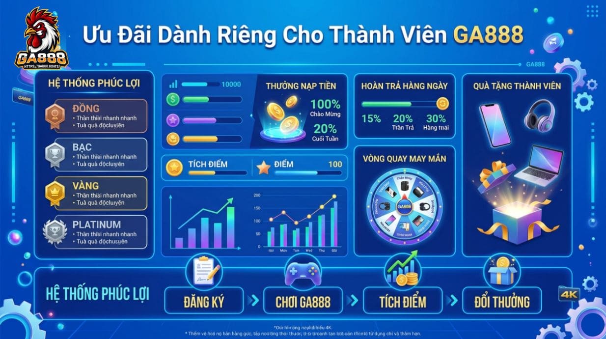 Ưu Đãi Dành Riêng Cho Thành Viên GA888