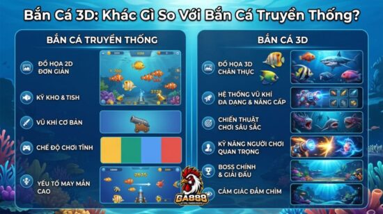 Bắn Cá 3D: Khác Gì So Với Bắn Cá Truyền Thống?