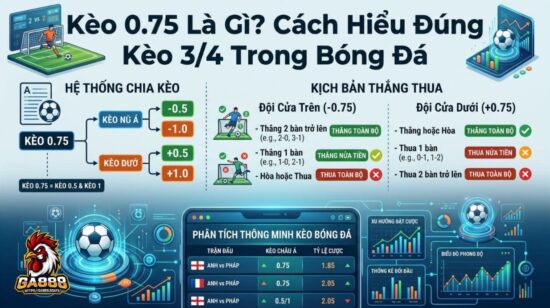Kèo 0.75 Là Gì? Cách Hiểu Đúng Kèo 3/4 Trong Bóng Đá